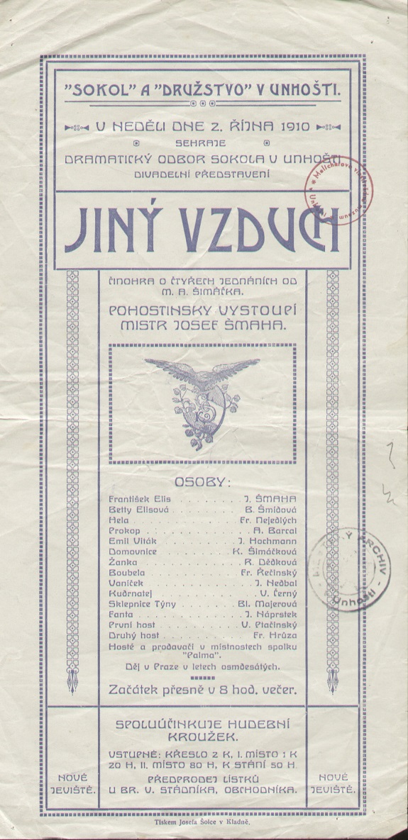Divadelní plakát 1910